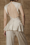 Mutedance 25 Spring/Summer Flower-dyed Short-sleeved Tunic Top MD-MD25SS11-HOARY MD25SS09